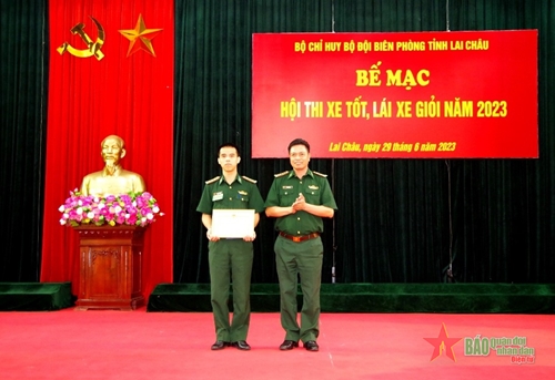 Bộ đội Biên phòng tỉnh Lai Châu thi xe tốt, lái xe giỏi năm 2023